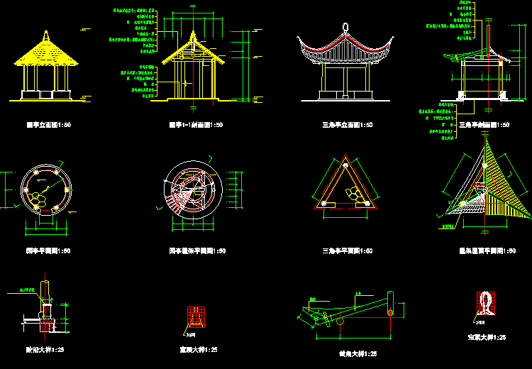 海量中国古建筑CAD图纸