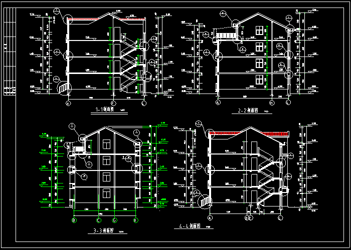 各个楼层剖面图