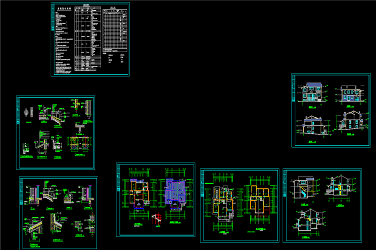 1300套CAD别墅图纸别墅设计图纸施工图