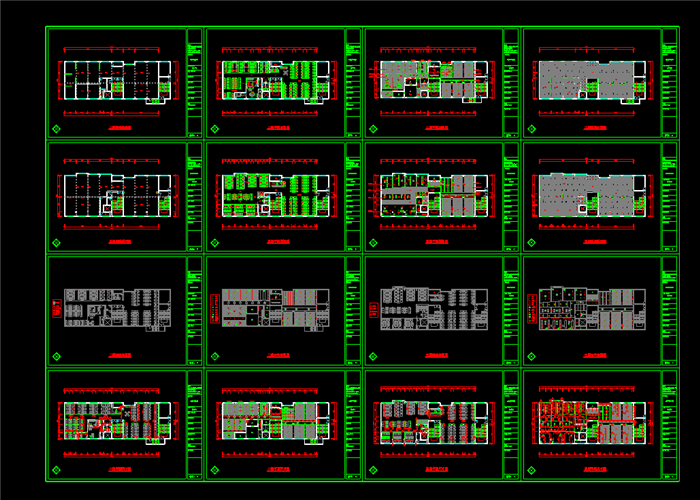 网吧网咖15套CAD+6套CAD带效果或实景图