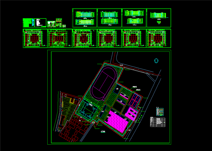 300套大中小学幼儿园CAD学校建筑设计+图纸+施工图