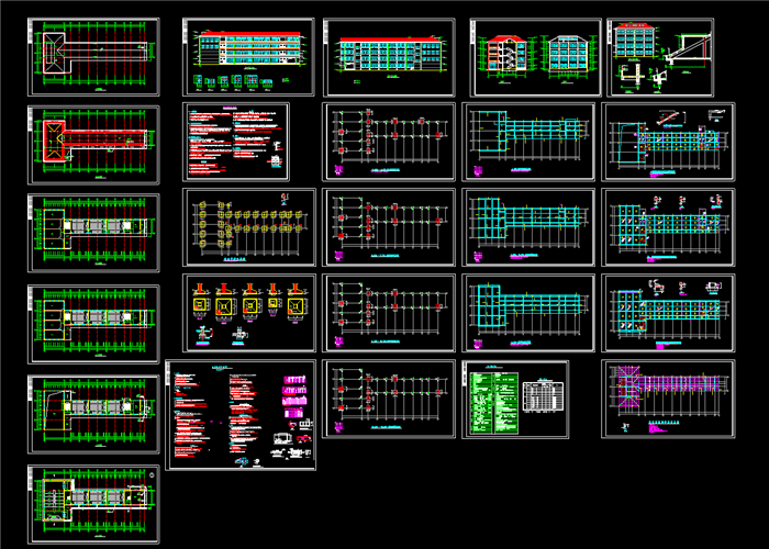 300套大中小学幼儿园CAD学校建筑设计+图纸+施工图