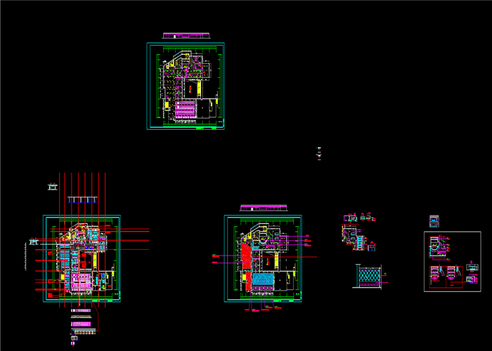 网吧网咖15套CAD+6套CAD带效果或实景图