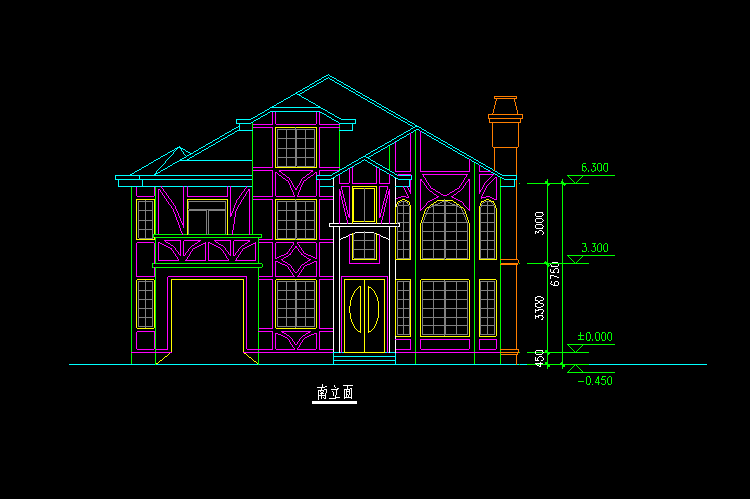 别墅小区特色大门建筑