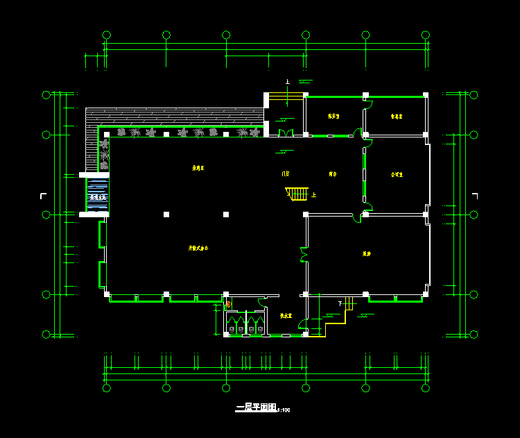 北美风情小别墅设计CAD建筑施工图图纸