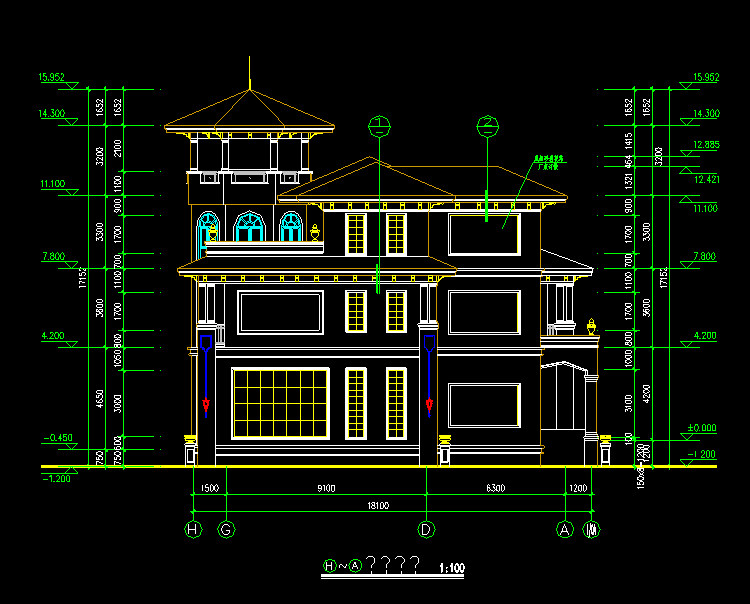山区小别墅设计CAD施工图