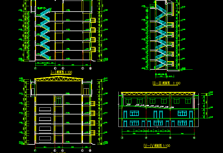 现代学生公寓设计CAD施工图