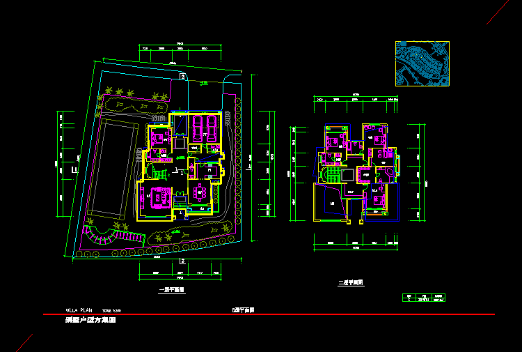 两套私人别墅设计CAD方案图
