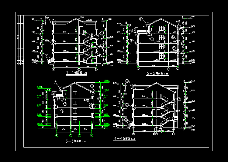 别墅设计工程结构CAD施工图