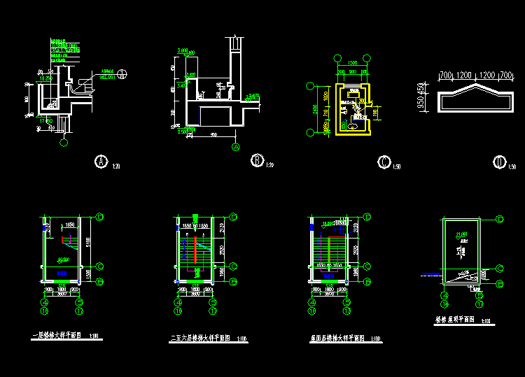 现代学生公寓设计CAD施工图