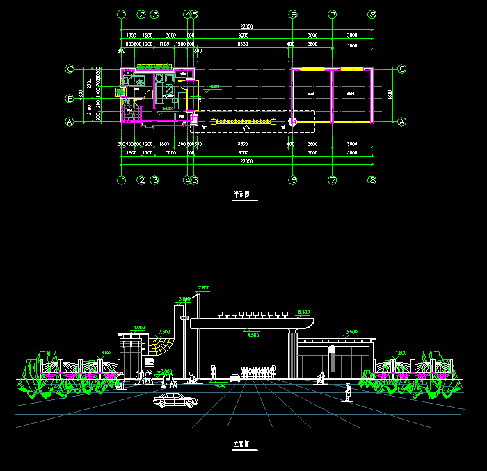 某学校CAD建筑设计CAD施工图图纸1