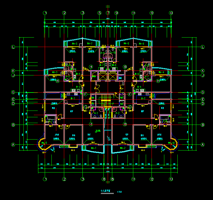 某花园多层住宅设计CAD施工图7