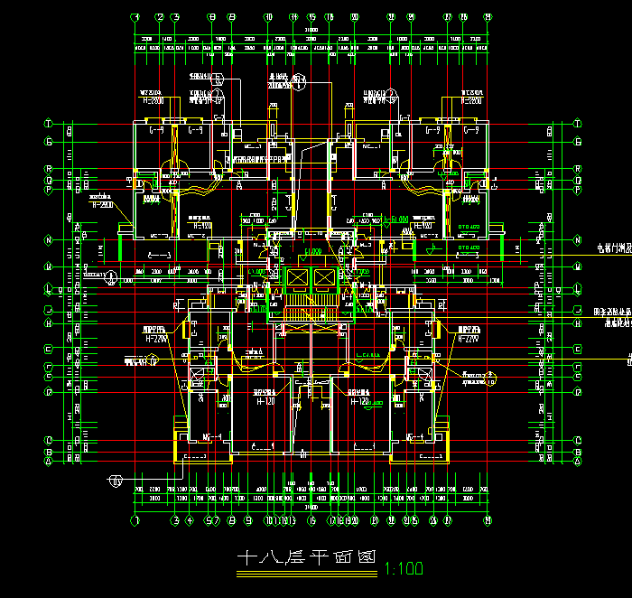 某单身公寓建筑结构设计CAD施工图2