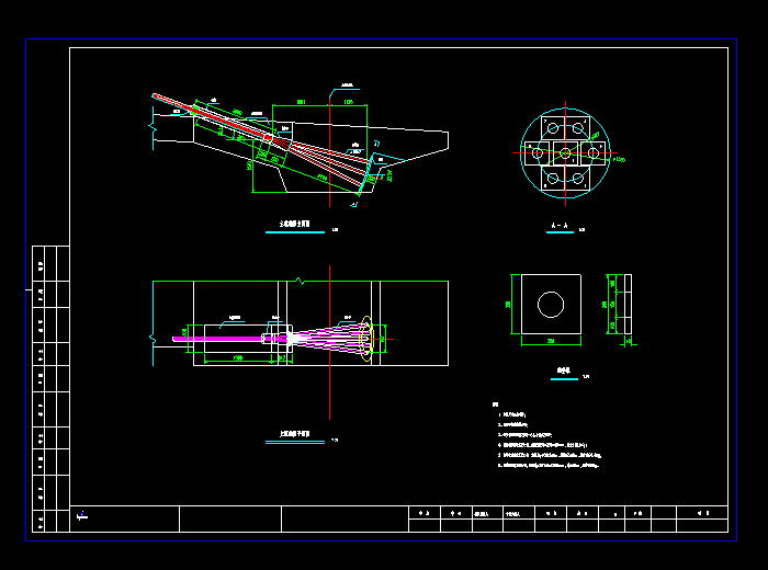 某城市人行悬索桥设计CAD施工图4