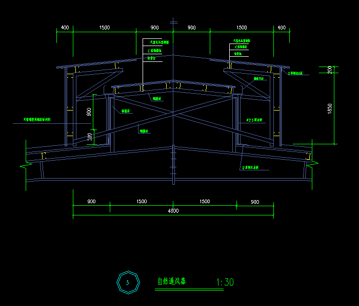 某商业店铺钢筋结构工程CAD施工图5
