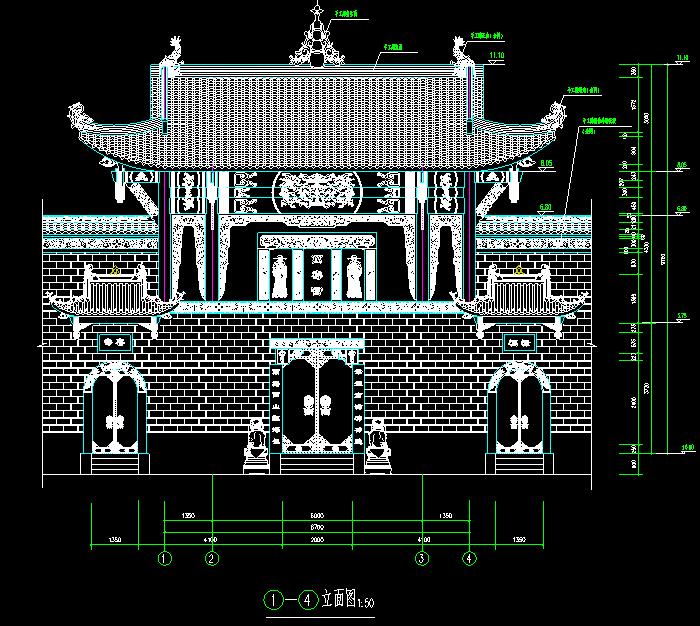 大观楼古建筑设计cad图纸