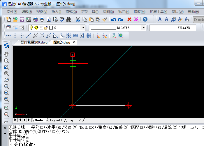 CAD构造线命令的使用之图文解说(一)-迅捷