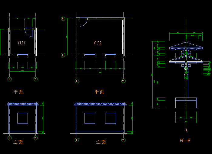 牌楼CAD建筑设计方案图1