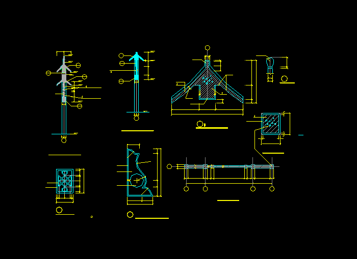 牌楼CAD建筑设计方案图2