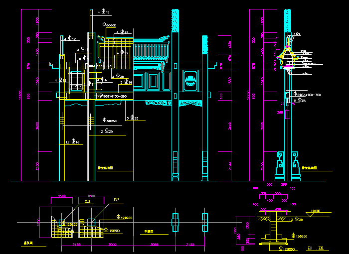 牌楼CAD建筑设计方案图4