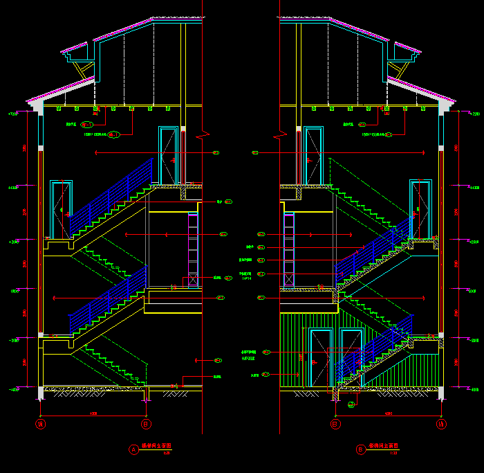 整套欧式别墅设计CAD装修图6