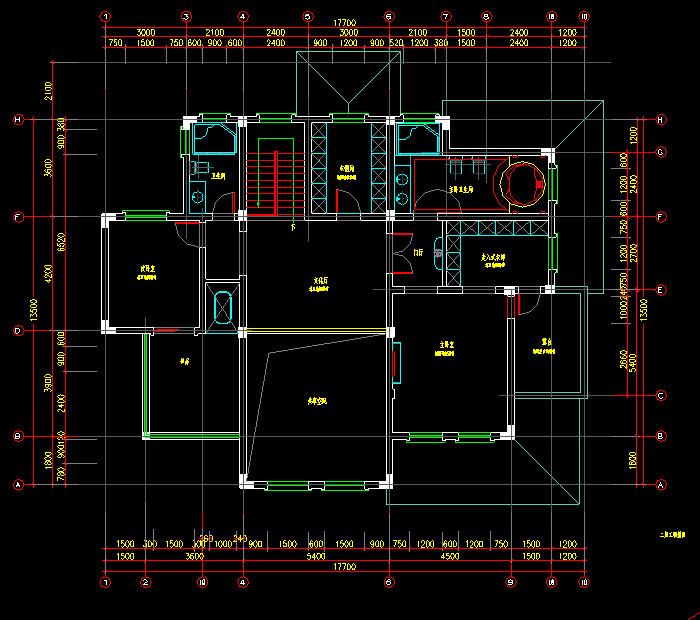 整套欧式别墅设计CAD装修图7