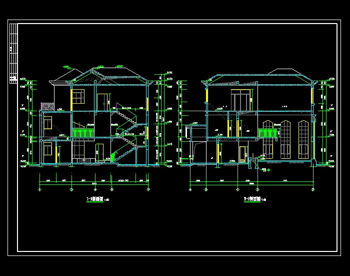 中西独院别墅设计CAD施工图2