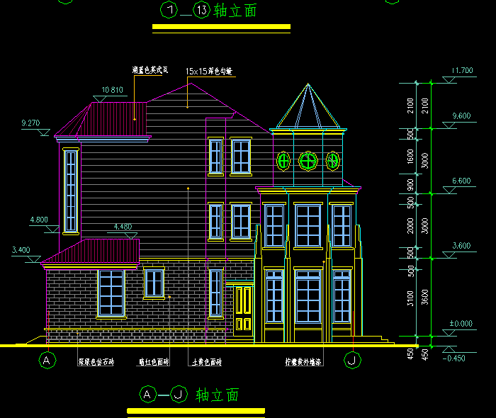 小型别墅住宅全套CAD施工图4