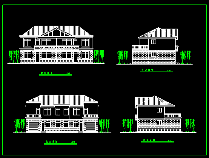 两套小康住宅房CAD图纸1