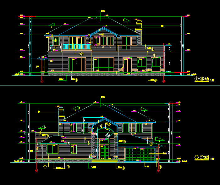欧式风格别墅设计CAD图纸3