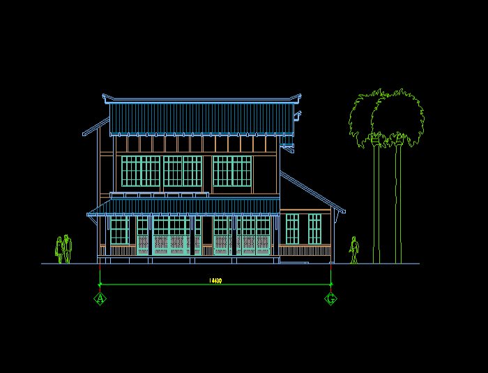 三种类型别墅设计CAD施工图