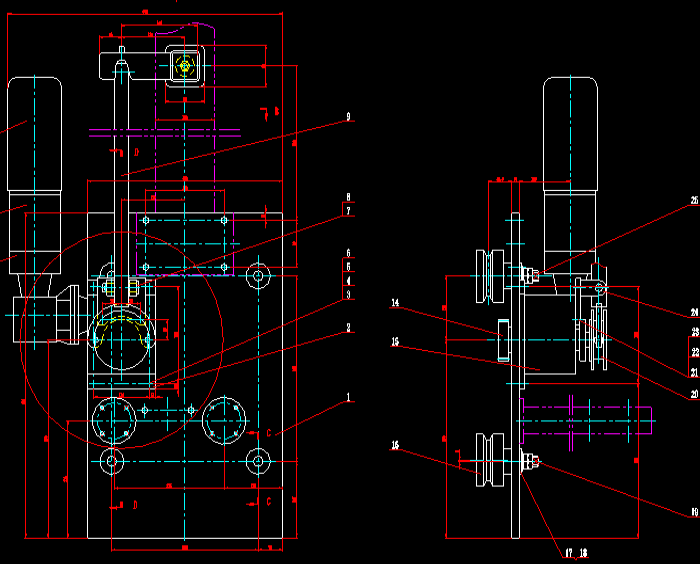 全自动切割机机械CAD图纸
