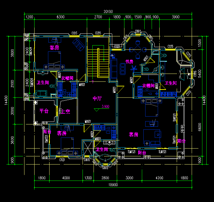 农村别墅房屋设计CAD改造图