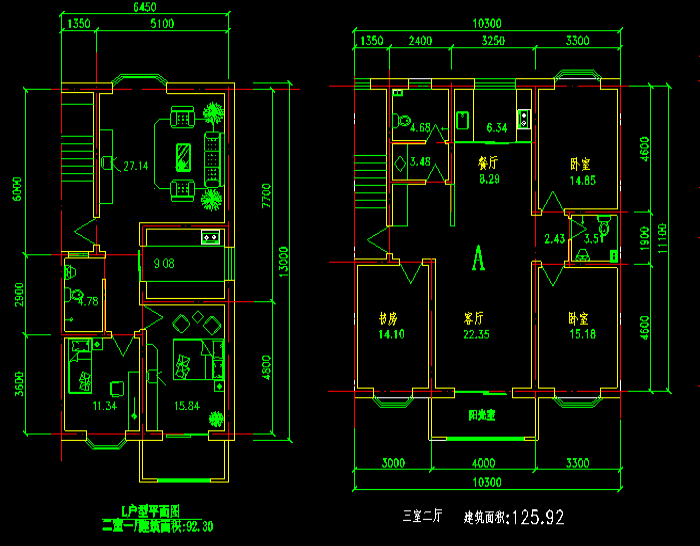 多层住宅楼CAD施工图