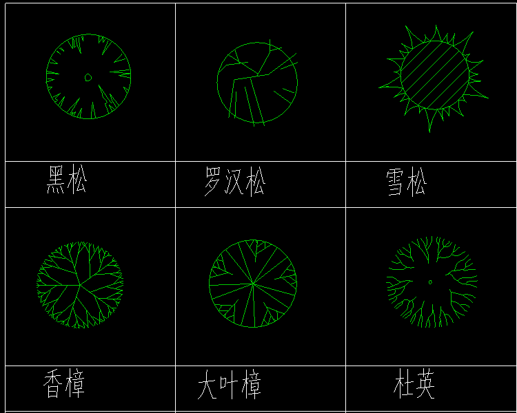 园林植物图例大全文件图片