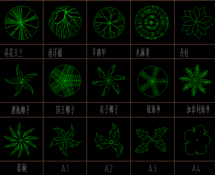 草花平面图图片