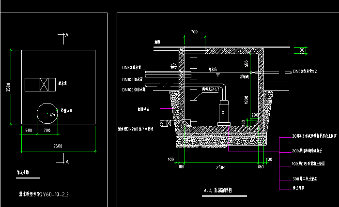 泵坑断面详图