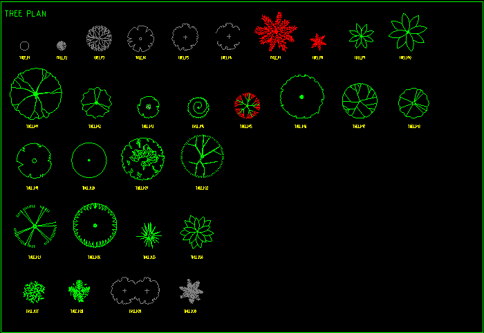 CAD植物类图块
