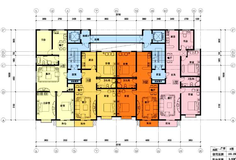 1000套住宅户型 CAD图纸 建筑施工图