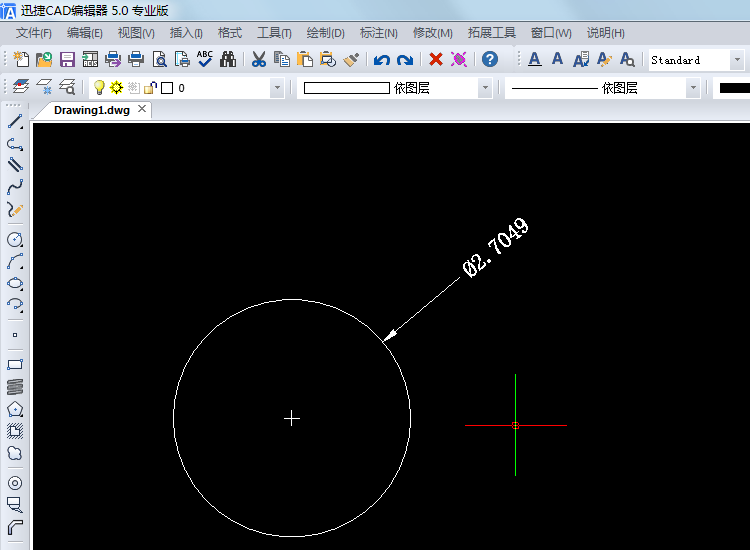 如何将CAD标注直径时的引线和尺寸线设置在一条直线上