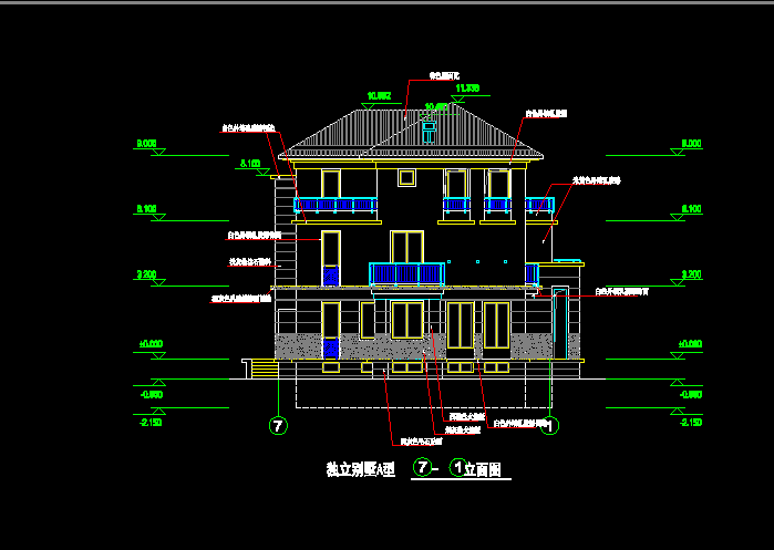 两种独立风格别墅CAD施工设计图