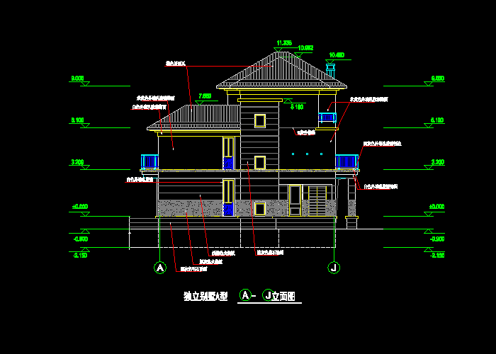 两种独立风格别墅CAD施工设计图