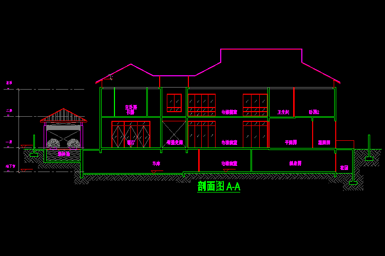 新农村建设小型小别墅CAD设计图图纸