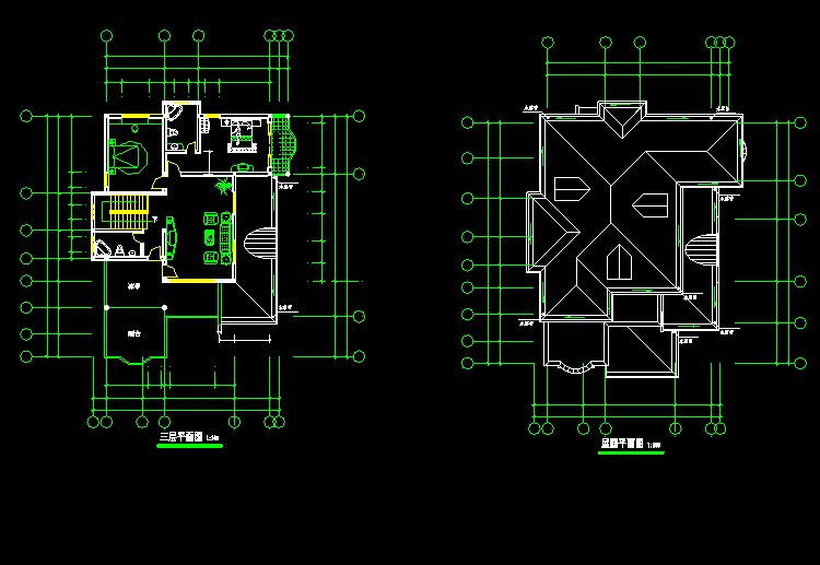 别墅设计建筑结构CAD施工图