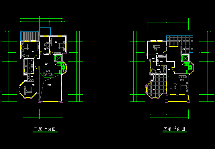 小村镇小康别墅建筑设计CAD施工图