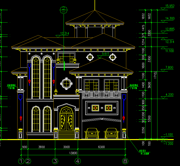 山区小别墅设计CAD施工图