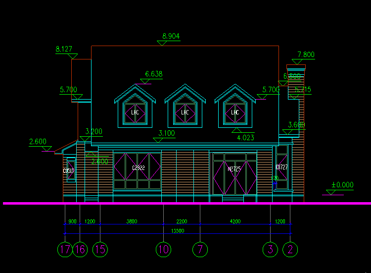 独立小型别墅全套CAD施工图
