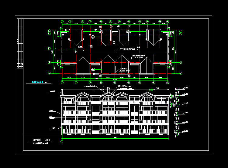 别墅设计工程结构CAD施工图