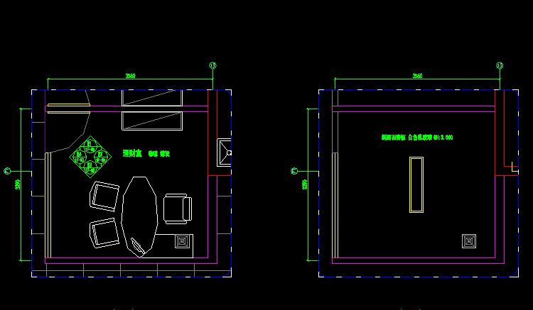 CAD公装室内设计酒店大堂施工图图纸附加效果图