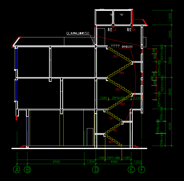 住宅楼全套结构CAD施工图图纸